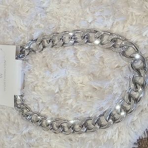 Worthington Chunky silver color statement necklace